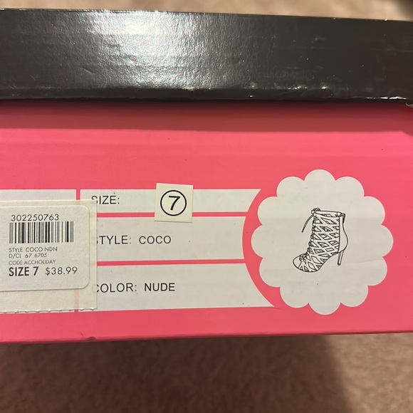 Nude Open Toed Heels - Picture 3 of 3